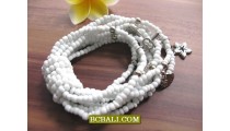 Bracelets Beads Multi Strand Stretch Charm